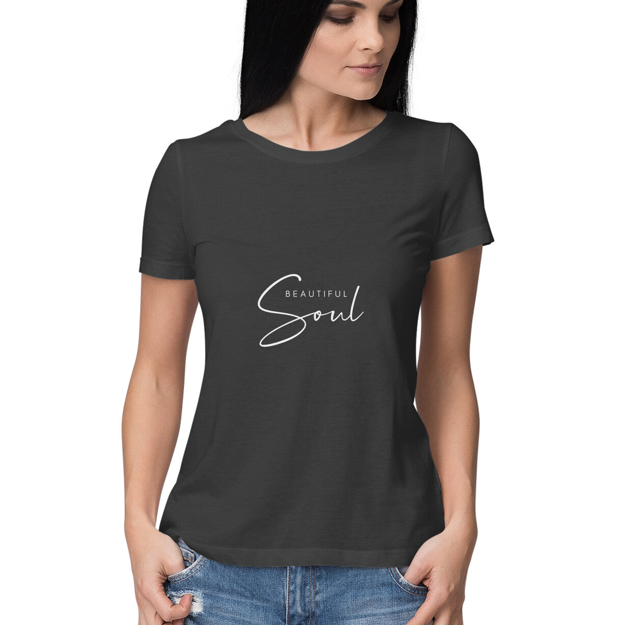 Womens T Shirt - Black - Beautiful Soul